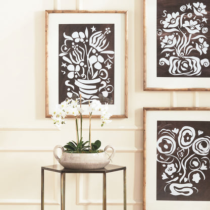 White faux phalaenopsis orchid mini garden drop-in 16 inch - stylish home accent (Image2).