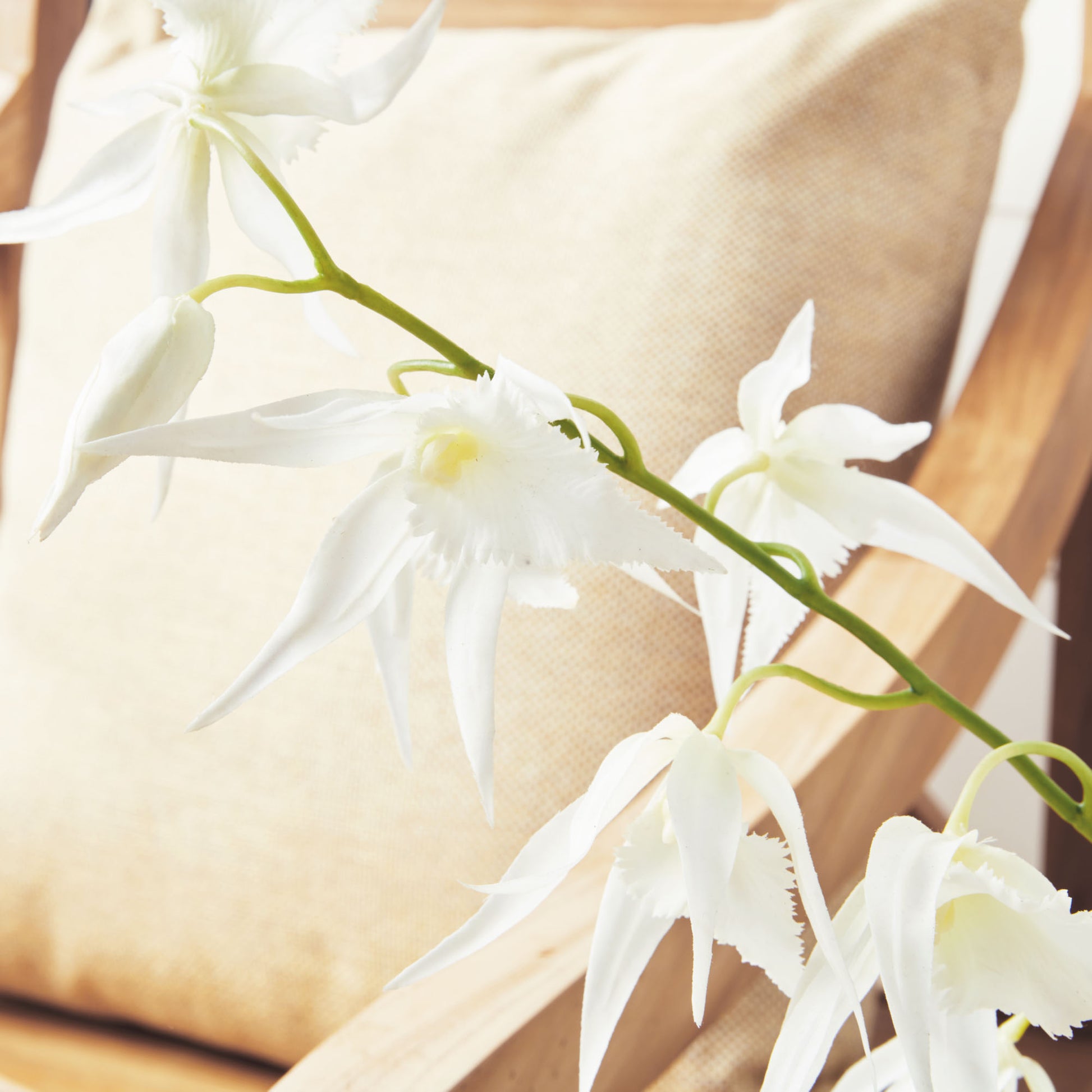 White faux spider orchid drop-in 44 inch - stylish home accent (Image2).