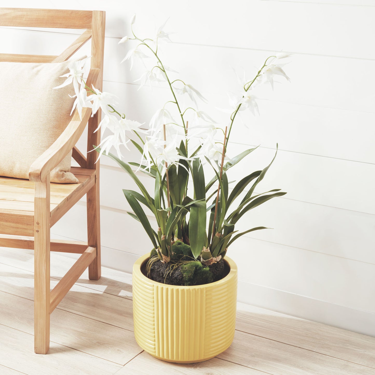 White faux spider orchid drop-in 44 inch - stylish home accent (Image5).