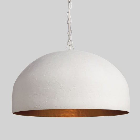 White textured dome large pendant 24 inch - stylish home accent (Image1).