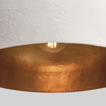 White textured dome medium pendant 18 inch - stylish home accent (Image3).