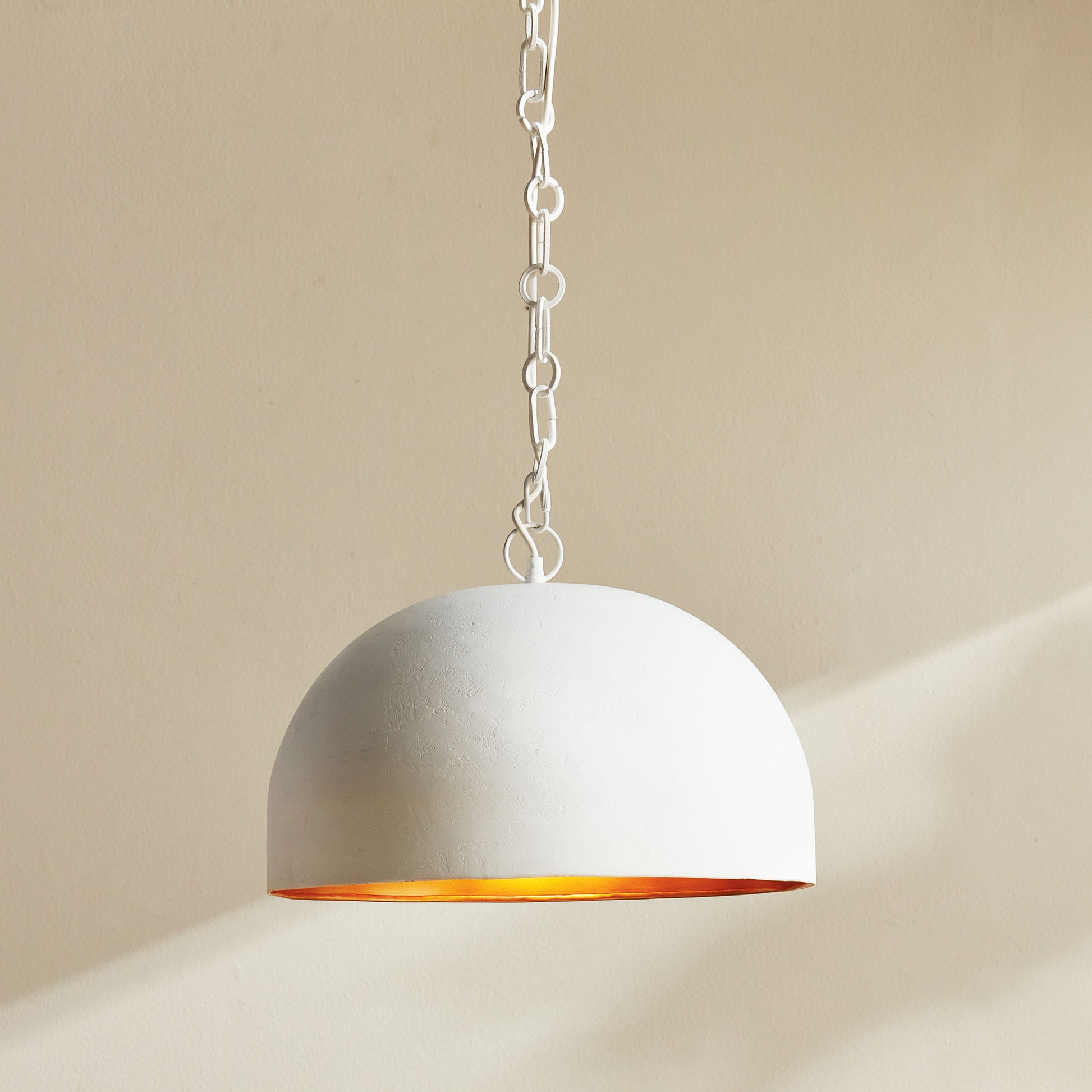 White textured dome medium pendant 18 inch - stylish home accent (Image5).