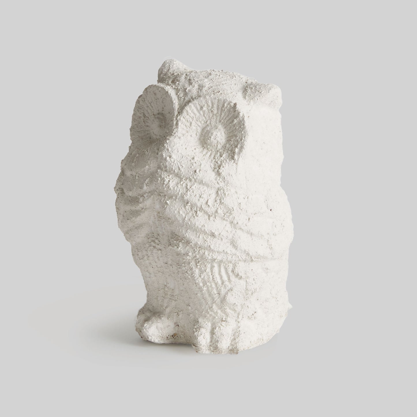 White weathered owl decorative object - stylish home accent (Image1).
