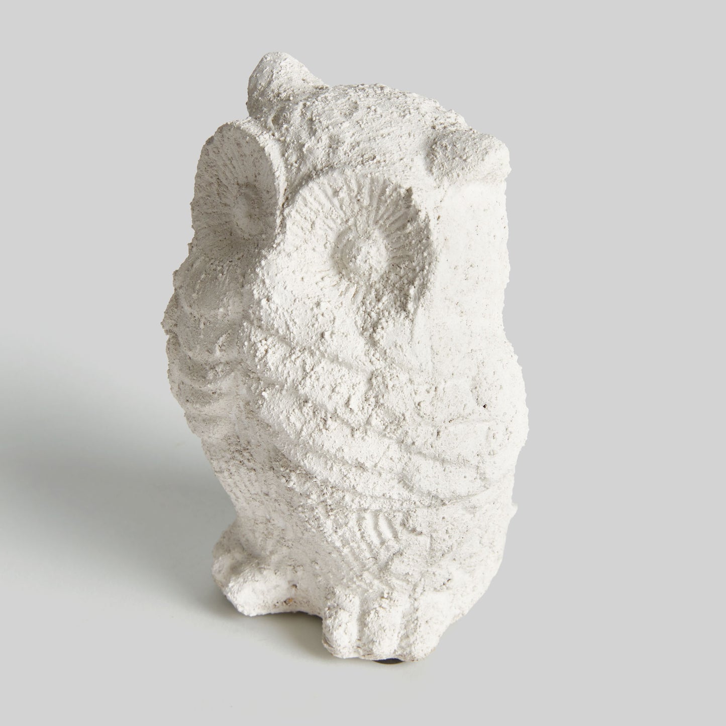 White weathered owl decorative object - stylish home accent (Image2).