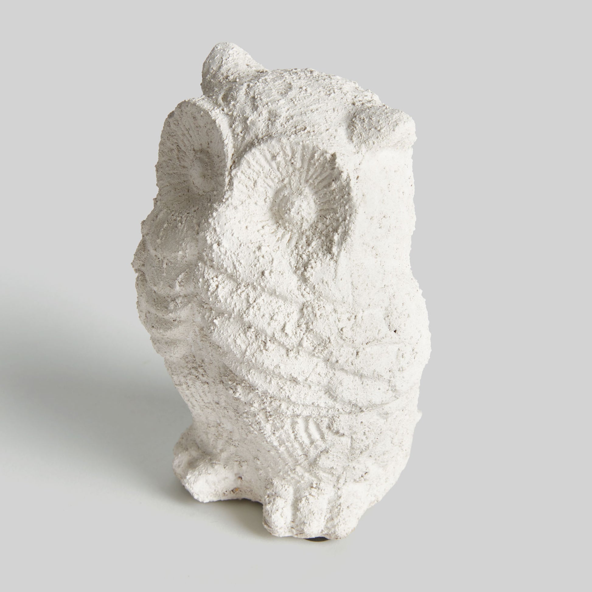 White weathered owl decorative object - stylish home accent (Image2).
