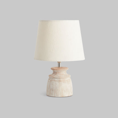 Whitewash mango wood table lamp - stylish home accent (Image1).