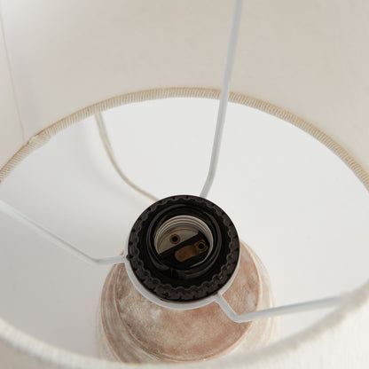 Whitewash mango wood table lamp - stylish home accent (Image3).