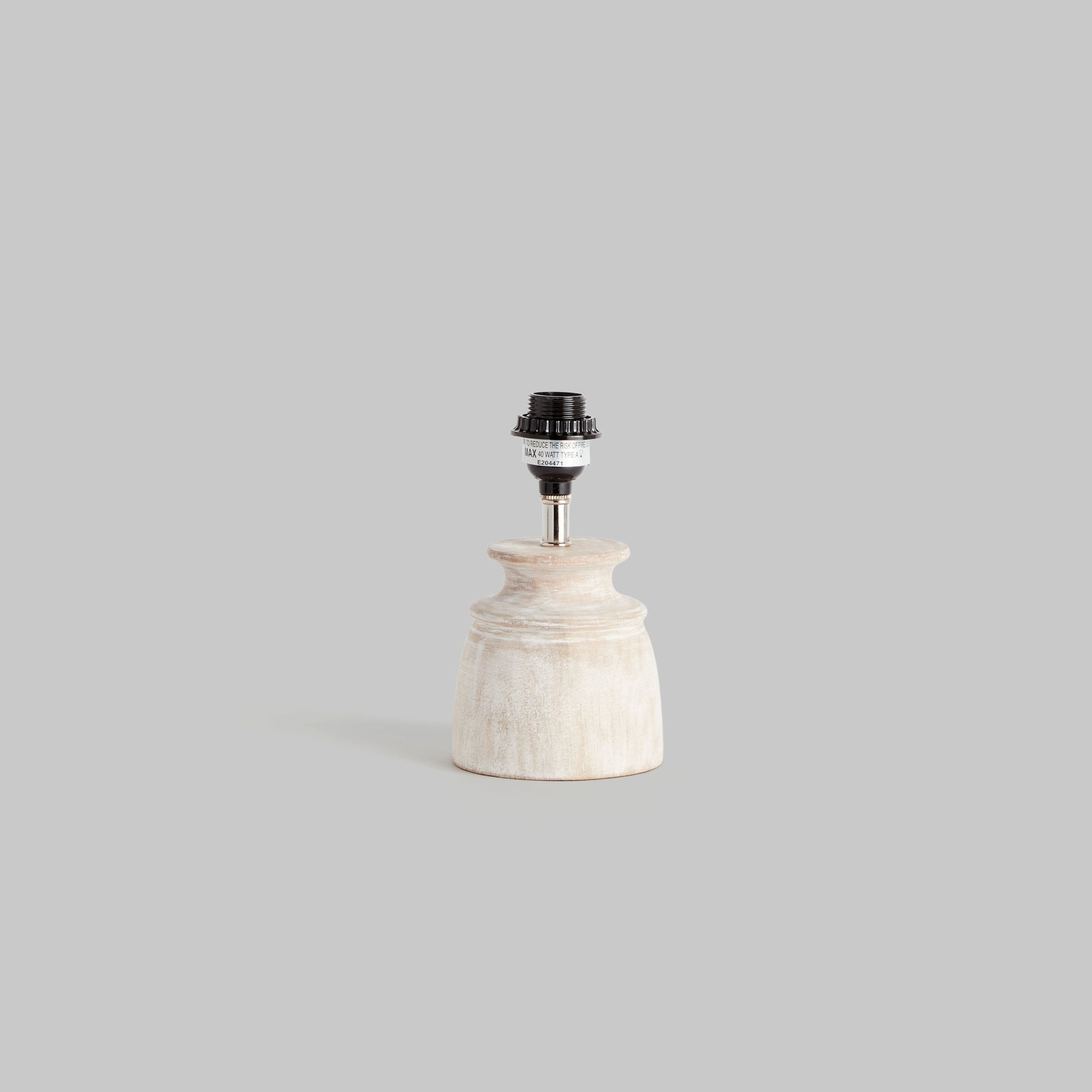 Whitewash mango wood table lamp - stylish home accent (Image4).