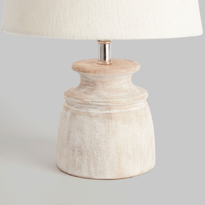 Whitewash mango wood table lamp - stylish home accent (Image6).