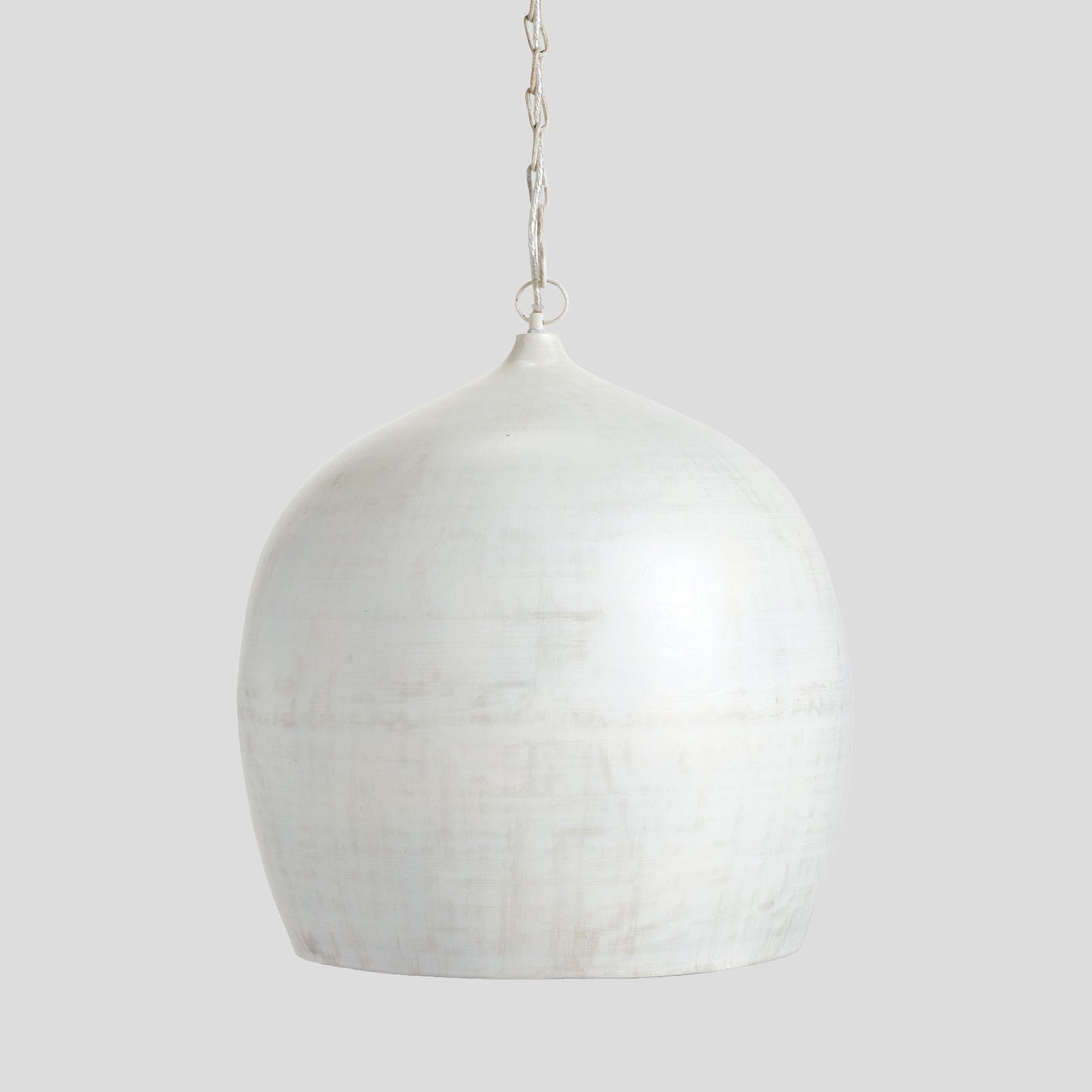 Whitewash pendant with gold interior 18 inch - stylish home accent (Image1).