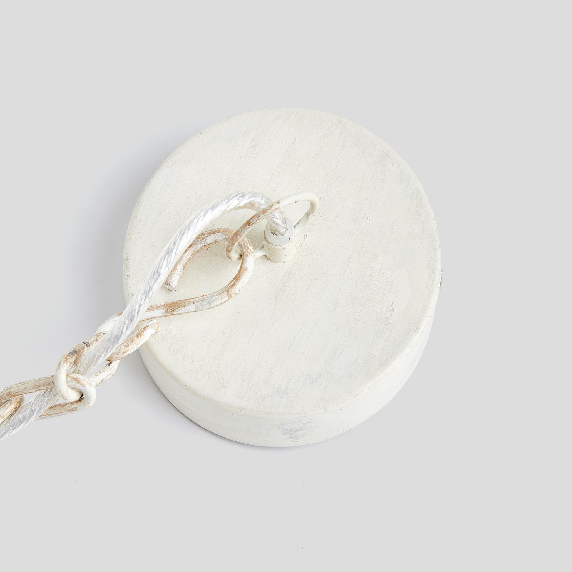 Whitewash pendant with gold interior 18 inch - stylish home accent (Image2).