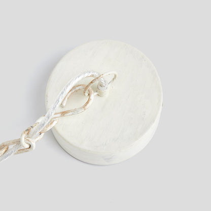Whitewash pendant with gold interior 18 inch - stylish home accent (Image2).