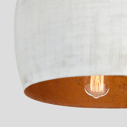 Whitewash pendant with gold interior 18 inch - stylish home accent (Image3).