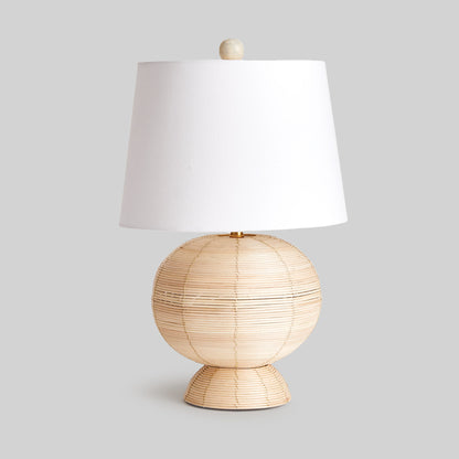 Whitewash rattan hourglass lamp 18 inch - stylish home accent (Image1).