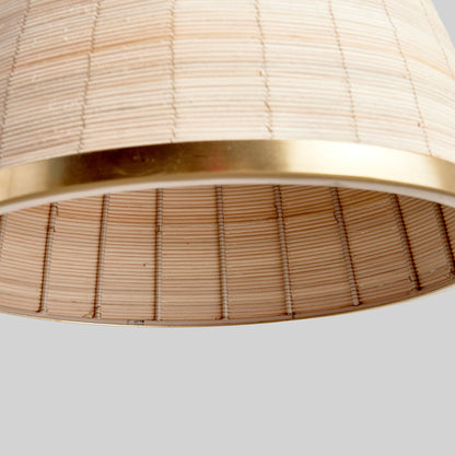 Whitewash rattan petite bell pendant 15 inch - stylish home accent (Image3).