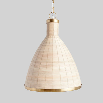 Whitewash rattan petite bell pendant 15 inch - stylish home accent (Image5).