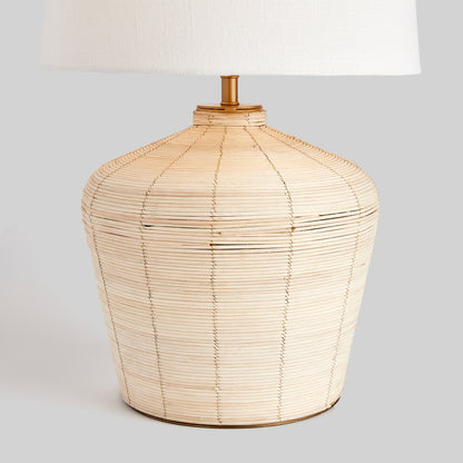Whitewash rattan tapered lamp 23 inch - stylish home accent (Image3).