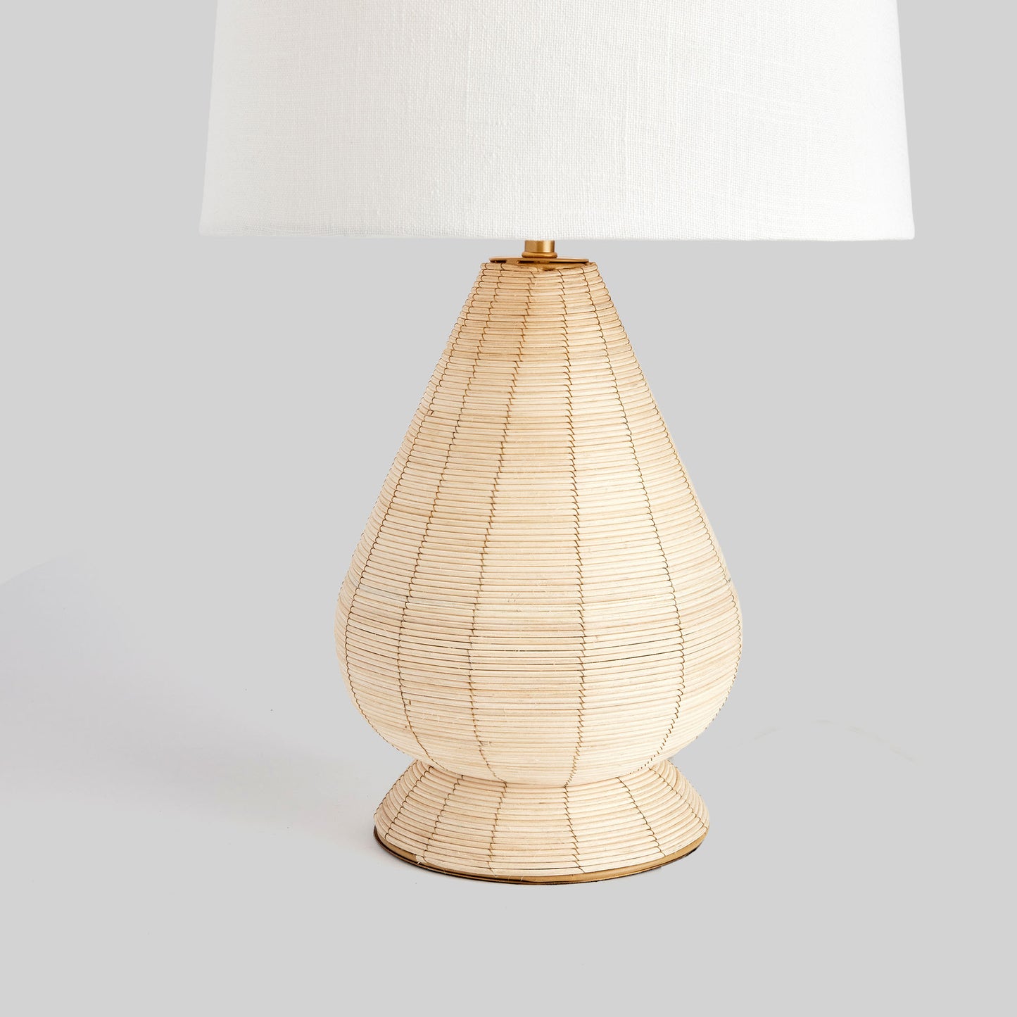 Whitewash rattan teardrop lamp 14 inch - stylish home accent (Image3).