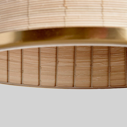Whitewashed rattan dome pendant with brass detail 18 inch - stylish home accent (Image4).