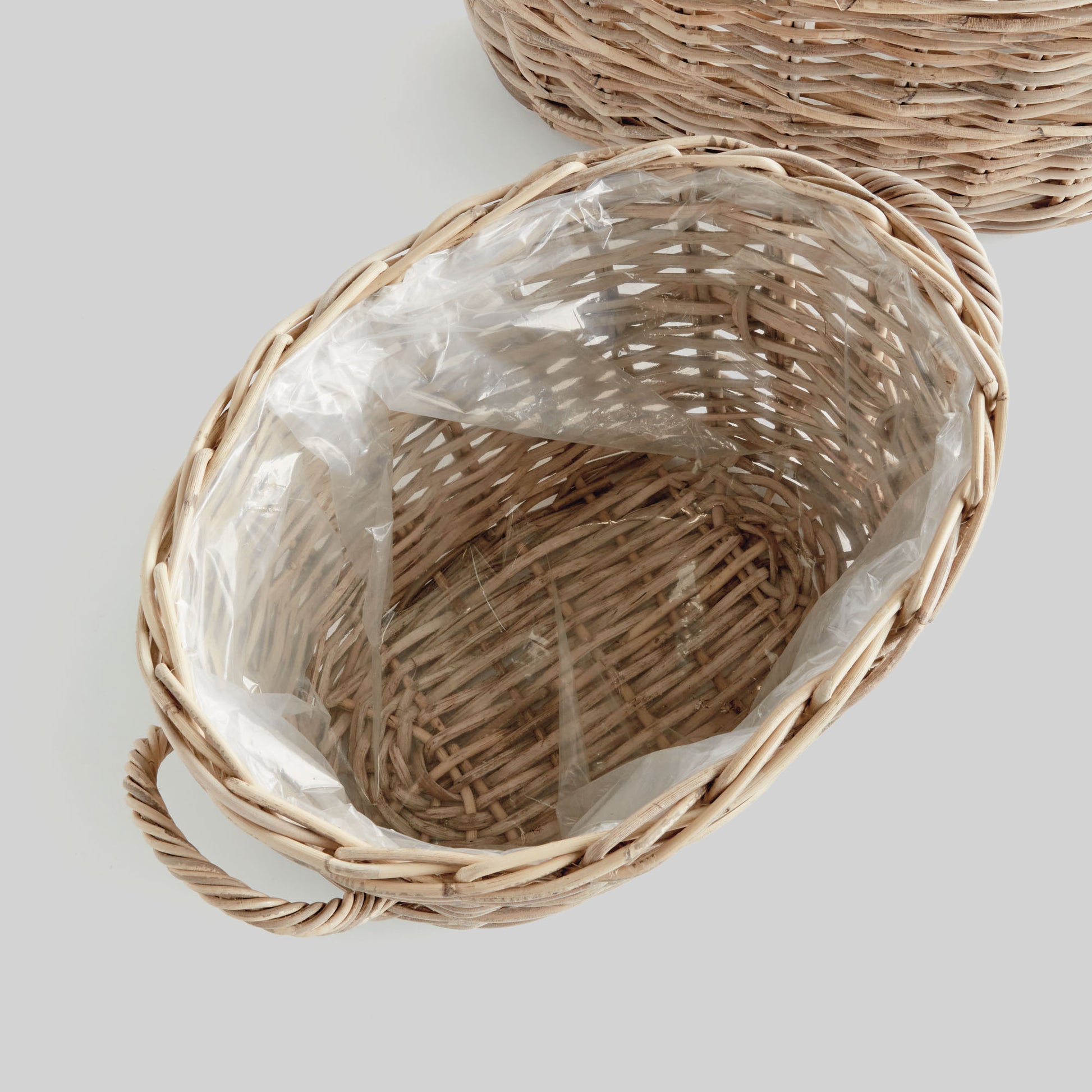 woven rattan planter Normandy Oval Basket Planters, Set of 2