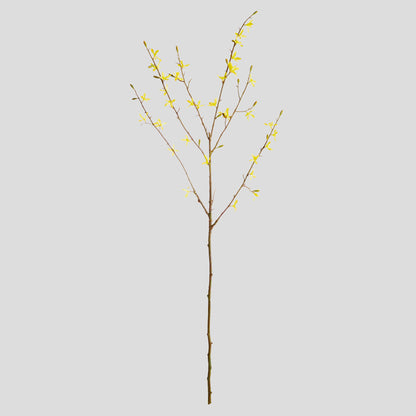 Yellow faux forsythia stems (set of 6) - stylish home accent (Image1).