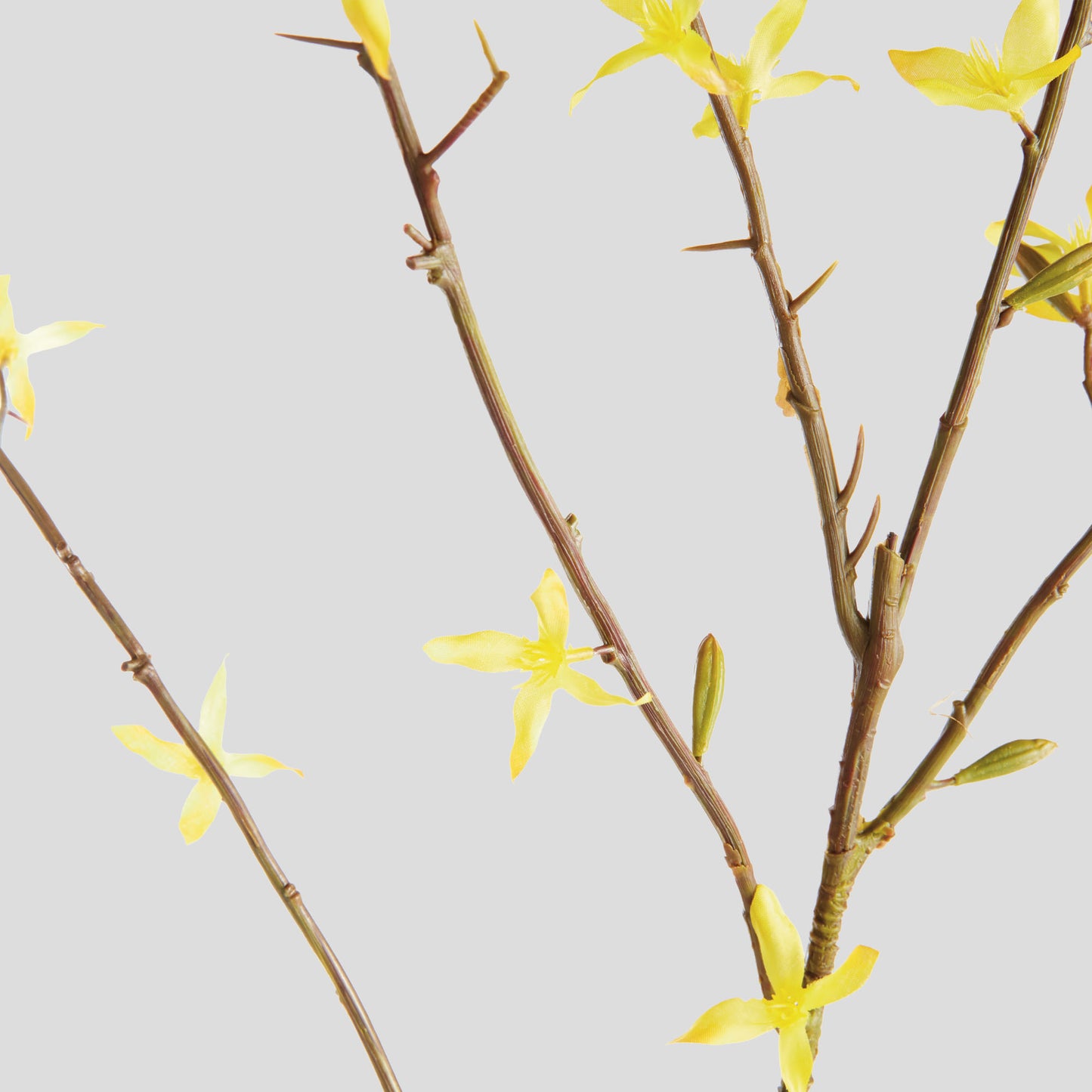 Yellow faux forsythia stems (set of 6) - stylish home accent (Image3).