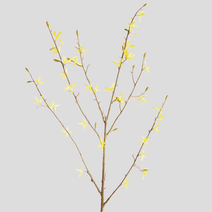Yellow faux forsythia stems (set of 6) - stylish home accent (Image4).