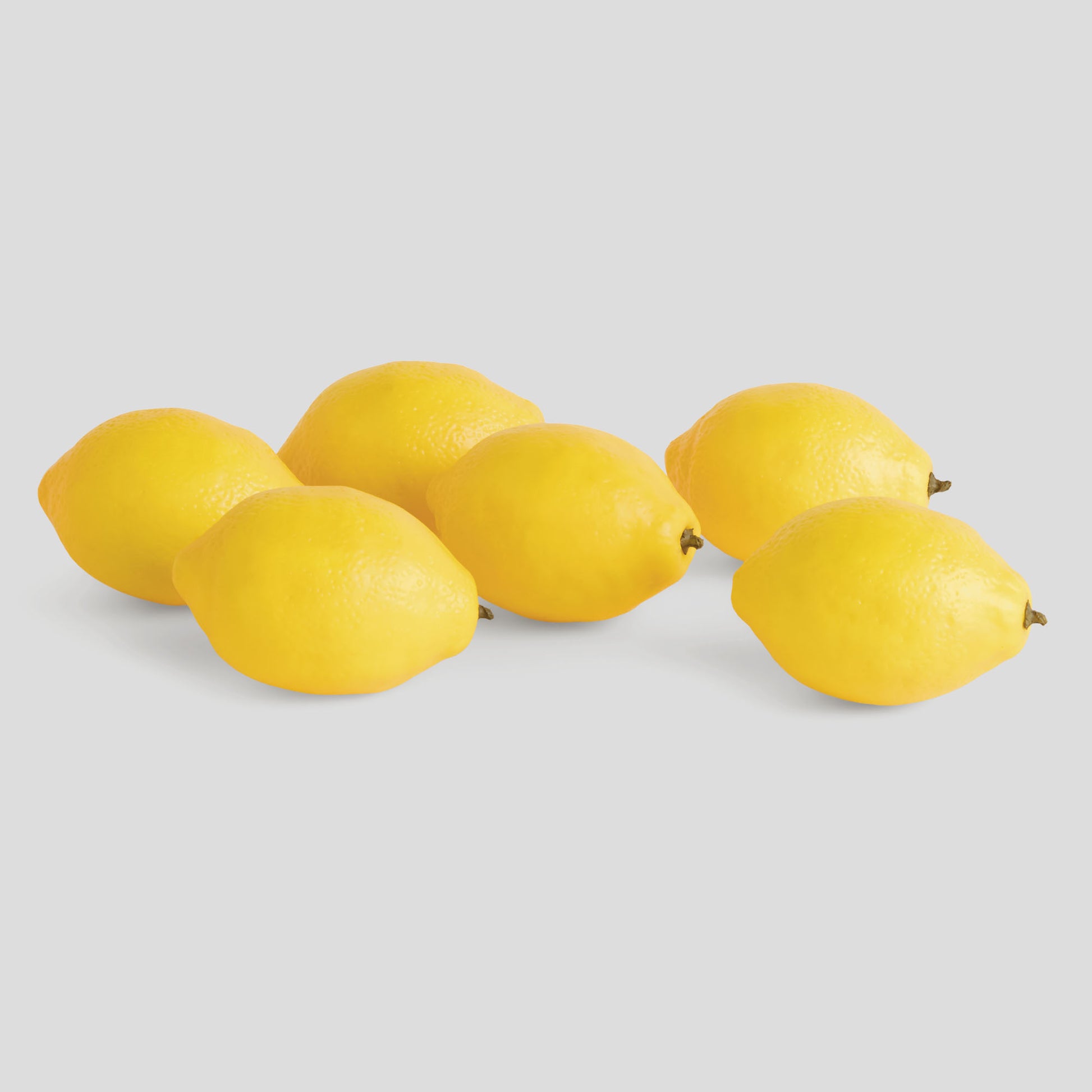 Yellow faux lemons (set of 6) - stylish home accent (Image1).