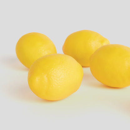Yellow faux lemons (set of 6) - stylish home accent (Image3).