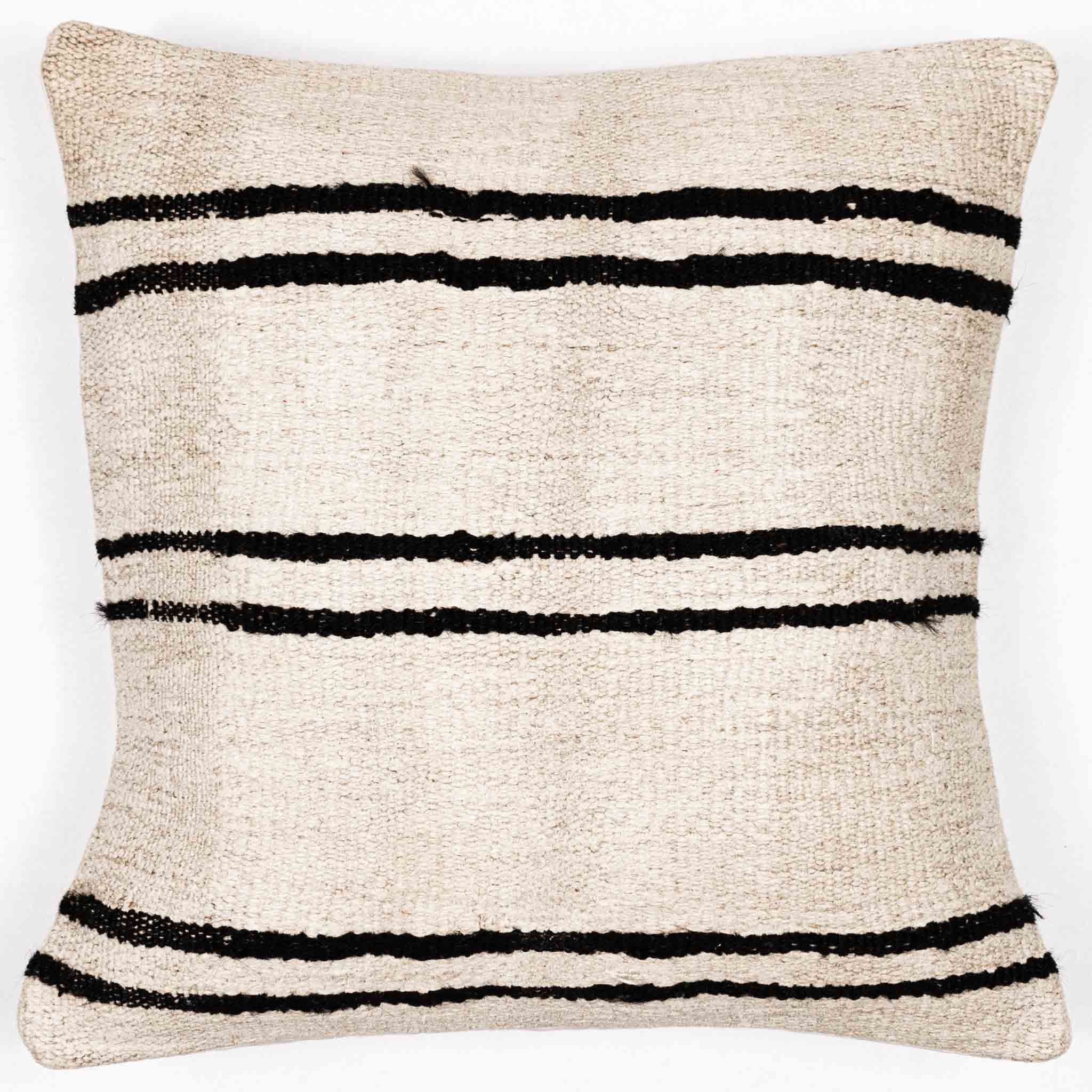 Black and white kilim 2024 pillow