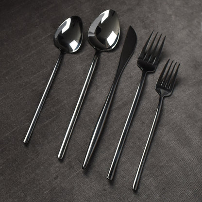hartwell flatware set in polished black (set of 5)